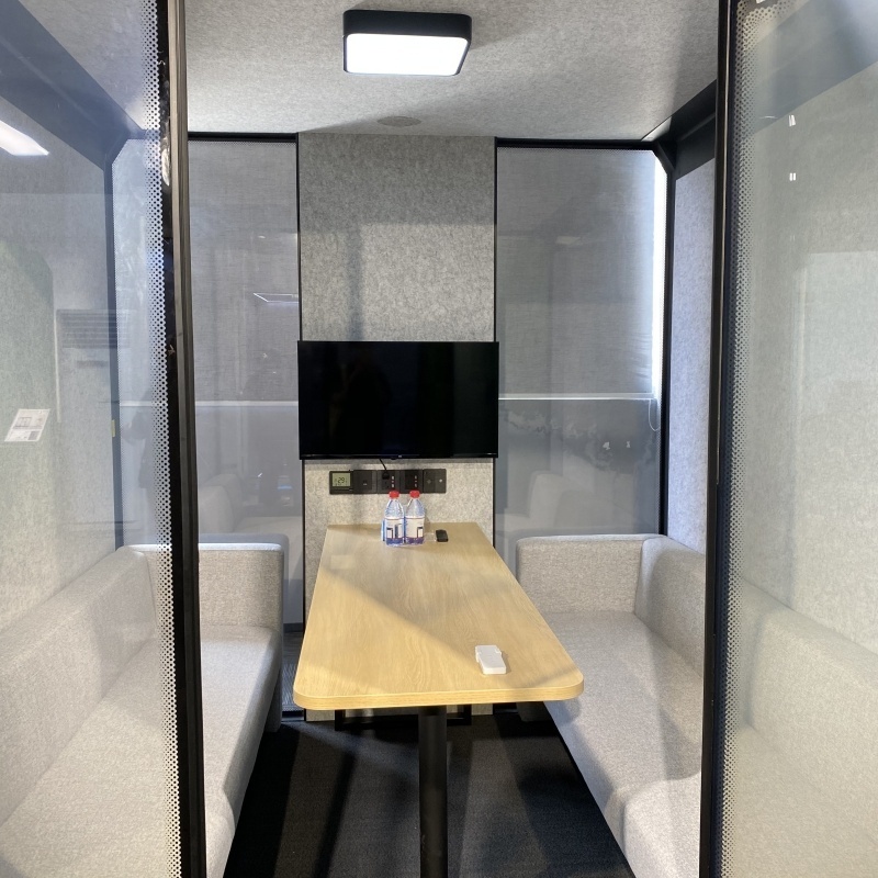 2023 New Custom office Meeting Phone Pod Private Silent Space Sound Proof Booth Soundproof Drum Booth