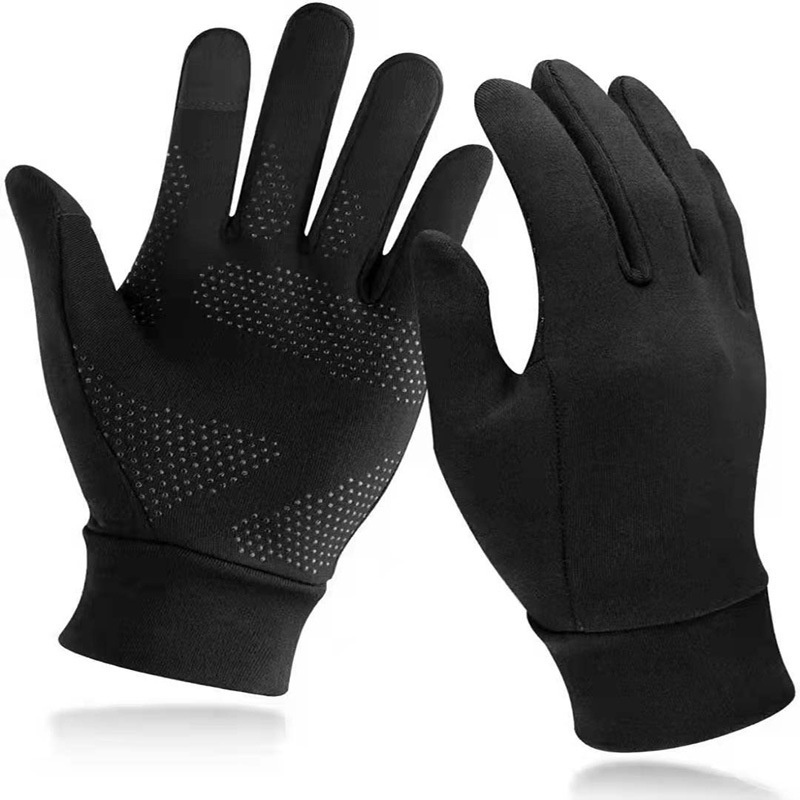 Skyhope Custom Anti Slip Silicone Gel Winter Thermal Warm Fleece Lining Running Bike Cycling Gloves