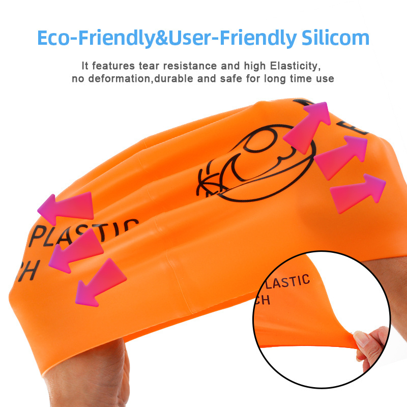 Eco-friendly Silicon Bathing Caps Adults Kids Customized Logo Swimming Hat Silicone Latex Free Flat Swim Cap