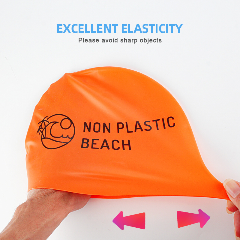 Eco-friendly Silicon Bathing Caps Adults Kids Customized Logo Swimming Hat Silicone Latex Free Flat Swim Cap