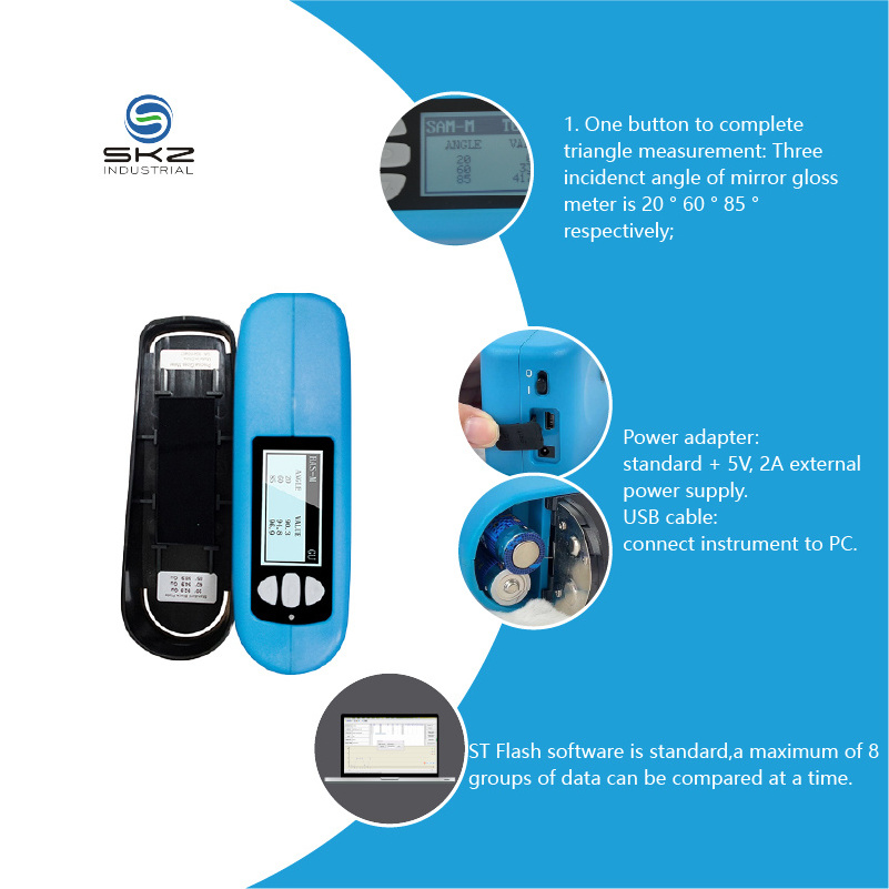 High quality SKZ68 multi-angle 20/60/85 degree glossiness tester gloss meter for paint ceramic tile wood paper industry