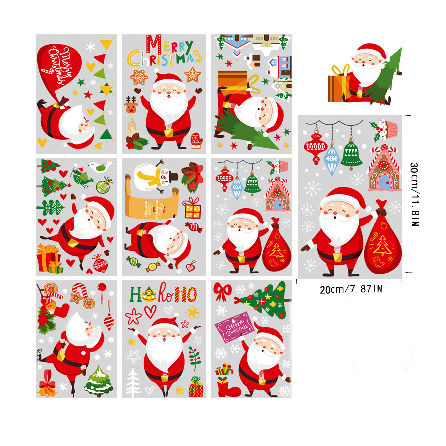 Stock Fast Shipment Merry Christmas Window Stickers for decoration