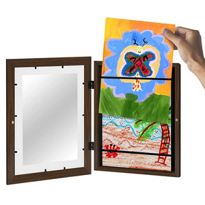 High Quality Kids artwork picture frame for kids painting display with front open