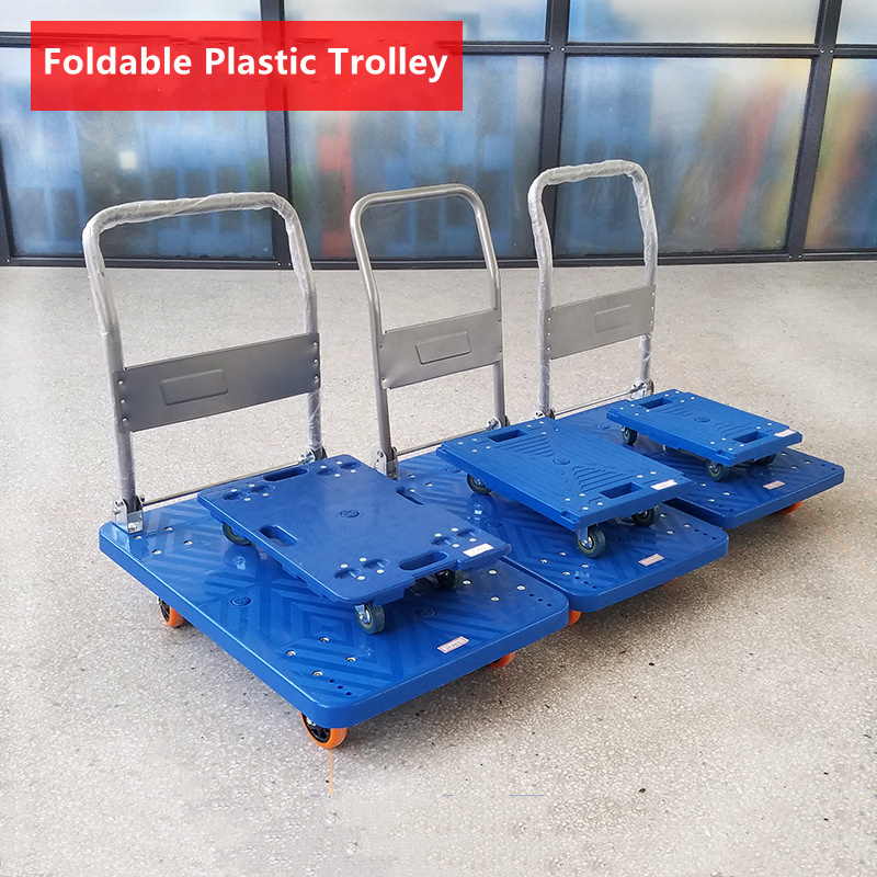 Factory low price Heavy Duty Steel Platform large hand Folding Handling Loading Trolley