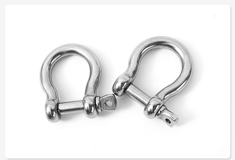 Super march European Standard Large Bow carbon steel Shackle D Shackle silver Color For Wholesale