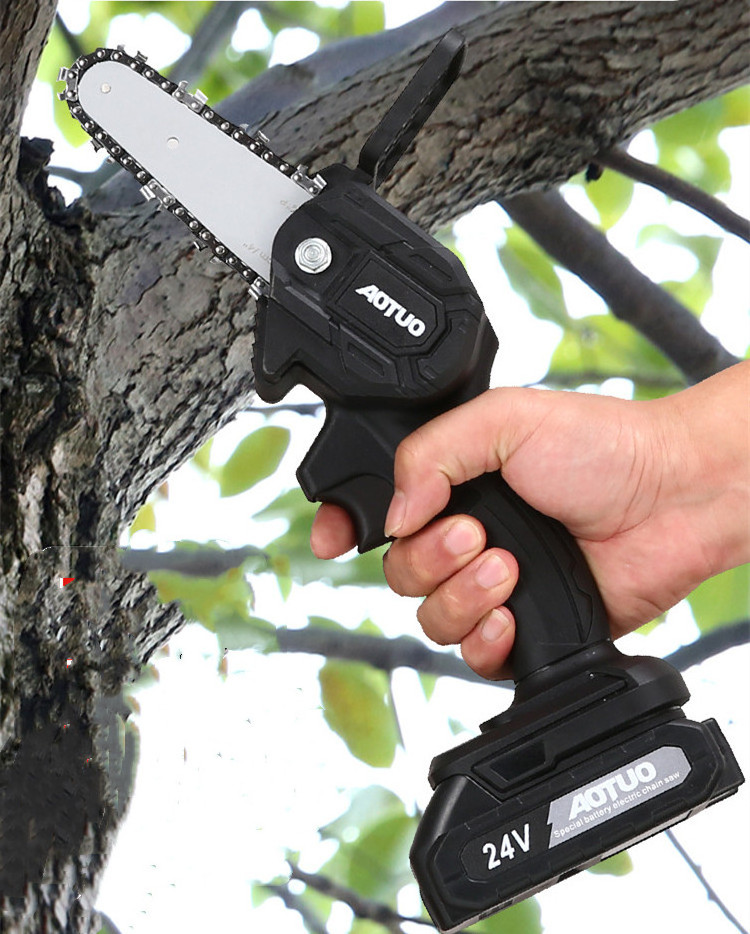 Small hand-held pruning Chain Saw electric Mini Chainsaw garden gardening electric Cordless Chainsaw