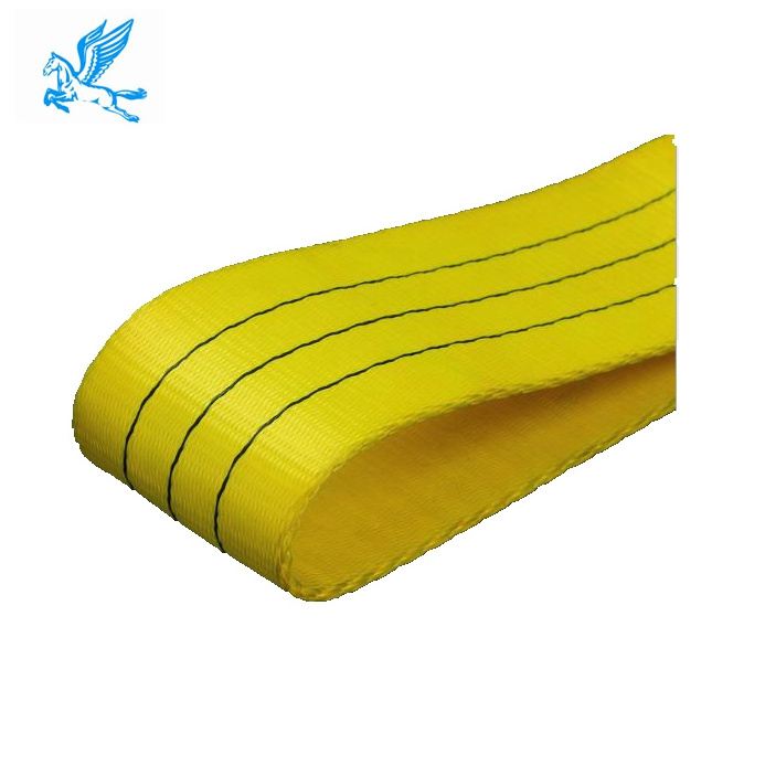 soft flat round webbing belt sling for lifting and rigging sling webbing tape, polyester webbing 75mm