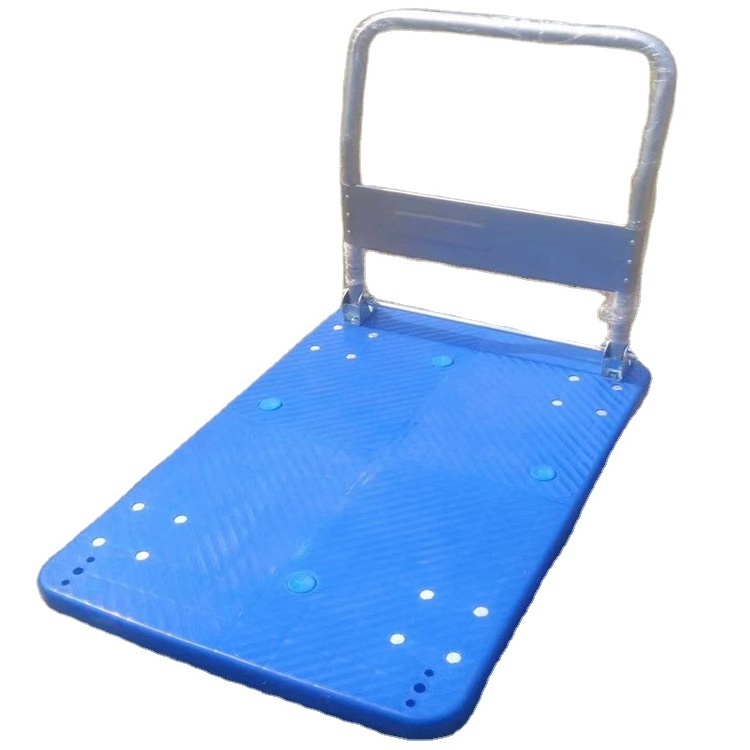 Factory low price Heavy Duty Steel Platform large hand Folding Handling Loading Trolley