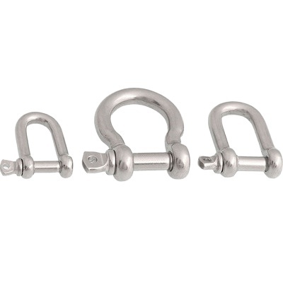 Super march European Standard Large Bow carbon steel Shackle D Shackle silver Color For Wholesale