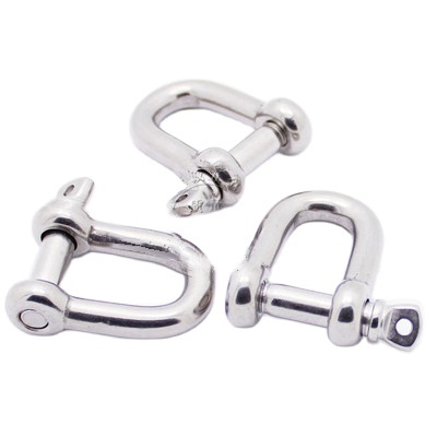 Super march European Standard Large Bow carbon steel Shackle D Shackle silver Color For Wholesale