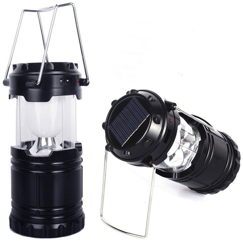 Handle Flashlight Multi Function Stretch Camping Lantern 6 LED Hook Outdoor Light