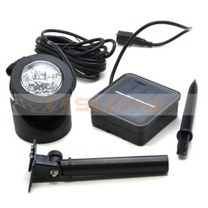 Portable Spotlight with Stand Energy Saving 2V 120mA Solar Panel IP68 Waterproof LED Light