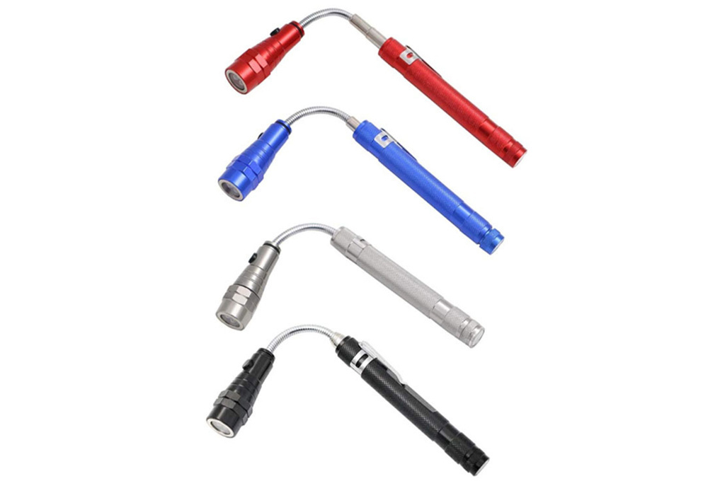 360 Degree Flexible LED Flashlight Magnetized Head Telescopic 3 LED Torch Flashlight