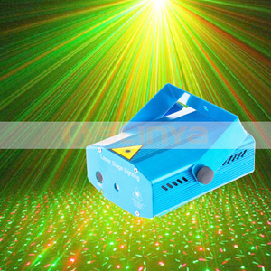 Portable Laser Stage Light Red and Green Mini Stage Lighting for Disco Party DJ Bar Club