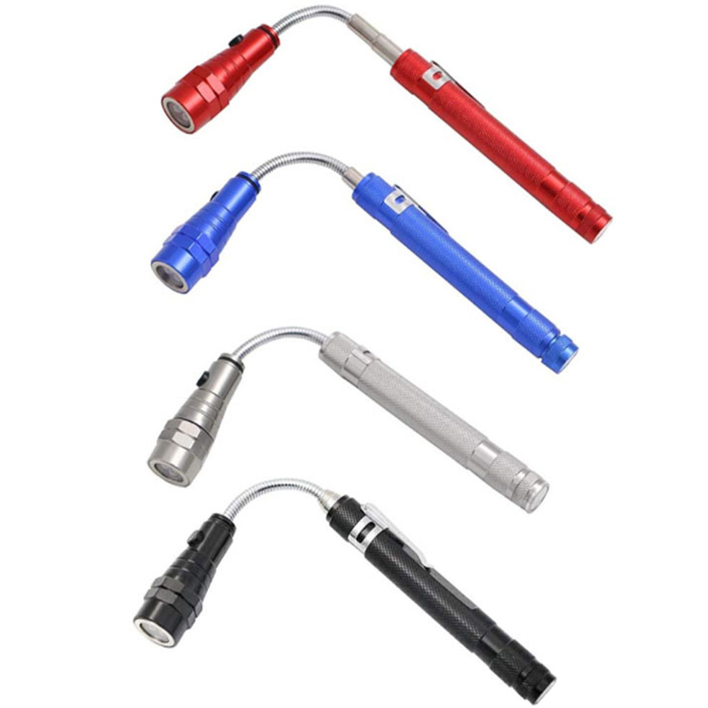 LED Flexible Tool Flashlight Telescopic Pickup Tool Aluminum Flashlight with Magnet