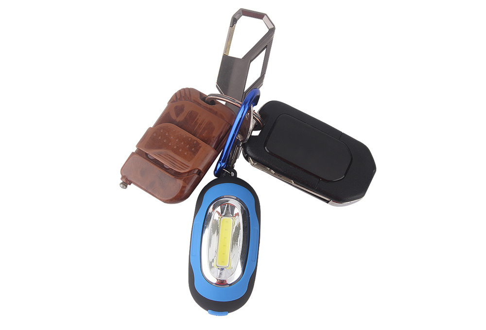 COB LED Keychain Flashlight with Magnet Keychain Flash Light Lamp