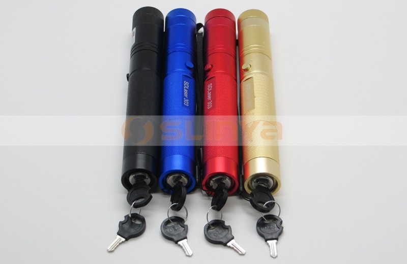 3mW Laser 303 Pointer Adjustable Focus Burning Match Laser Pointer Pen Green Safe Key With Battery And Charger