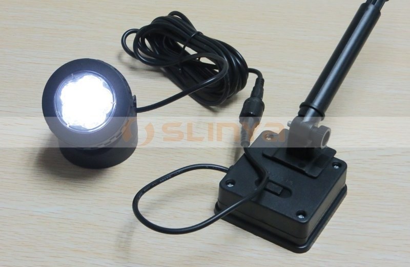 Portable Spotlight with Stand Energy Saving 2V 120mA Solar Panel IP68 Waterproof LED Light