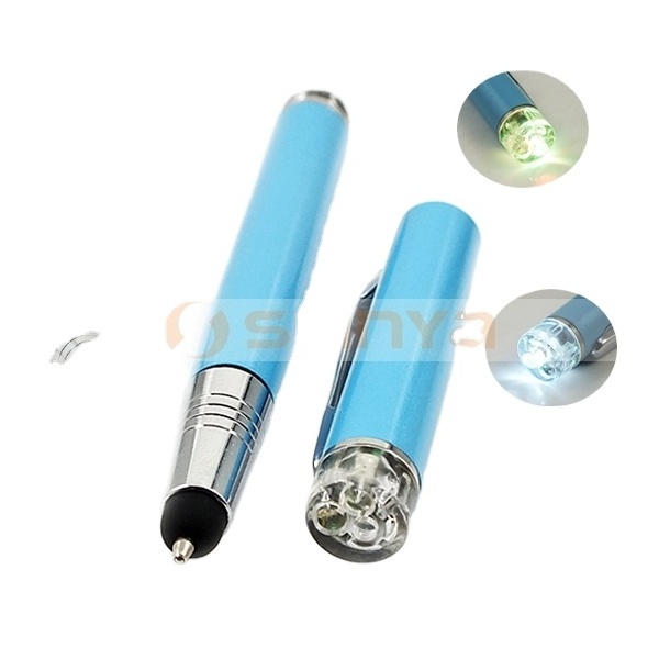 Practical 4 in 1 Stylus Pen 1mW Laser Pointer Pen With White LED Keychain Light