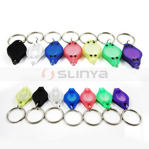 Fashionable Keyring+Keychain CR2016 LED Flashlight White Light Bulb