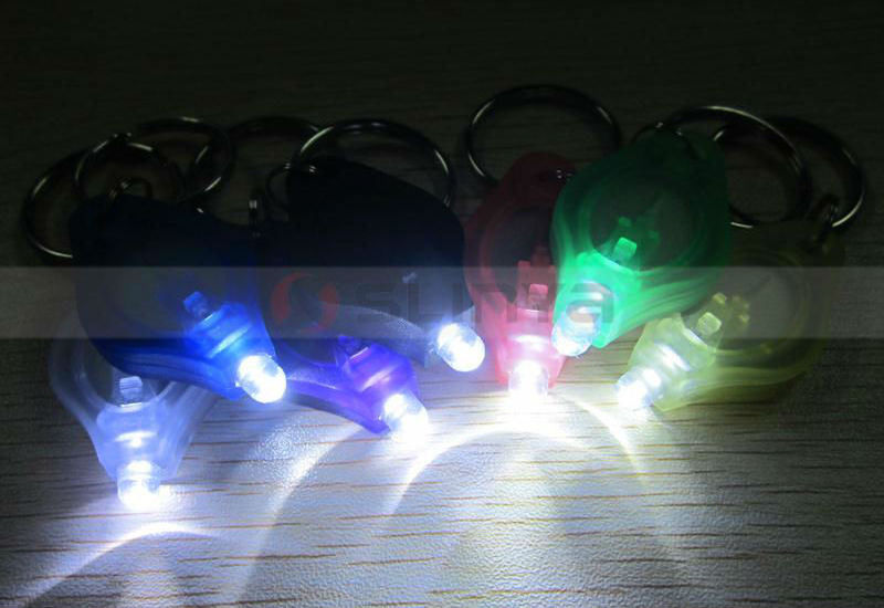 Fashionable Keyring+Keychain CR2016 LED Flashlight White Light Bulb