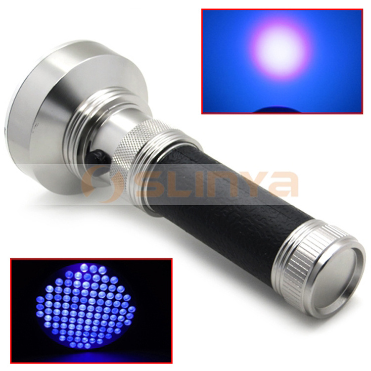 365nm/395nm UV Flashlight 100LED UV LED Torch Lamp Portable Ultraviolet Detection Money Pet Dog Cat Urine Inspection Torch