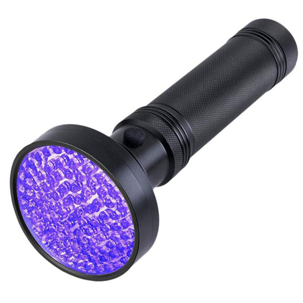 365nm/395nm UV Flashlight 100LED UV LED Torch Lamp Portable Ultraviolet Detection Money Pet Dog Cat Urine Inspection Torch