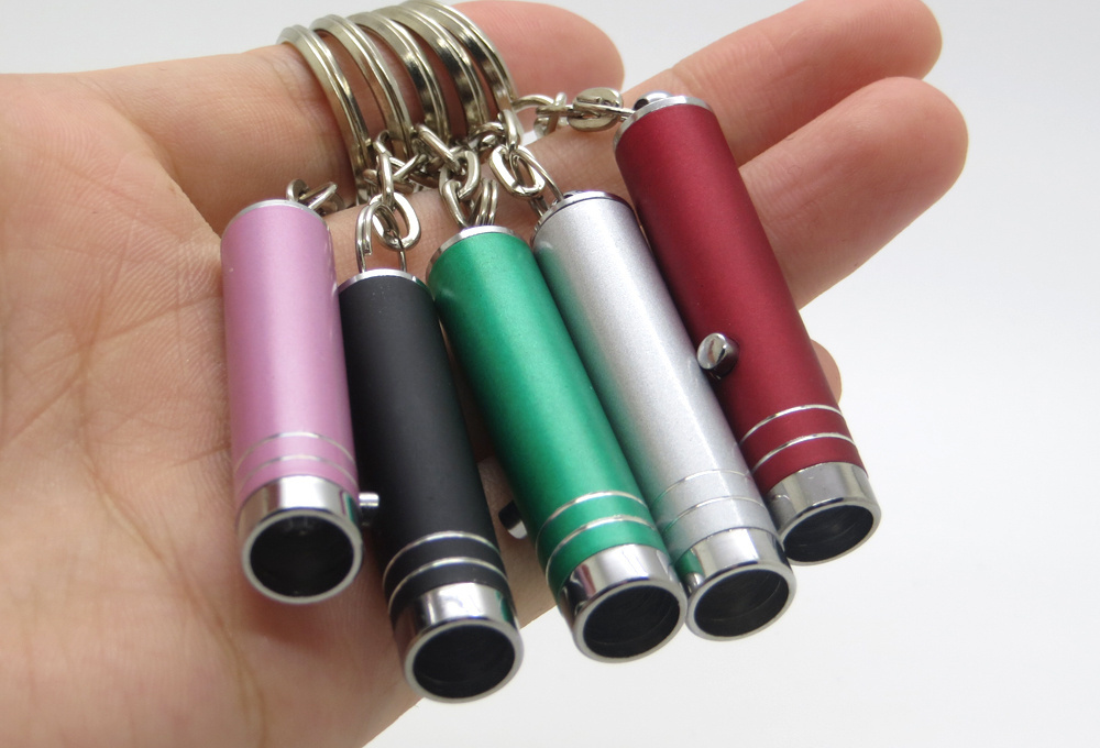 Creative Small Gifts Customized Souvenirs UV Flashlight With Keychain