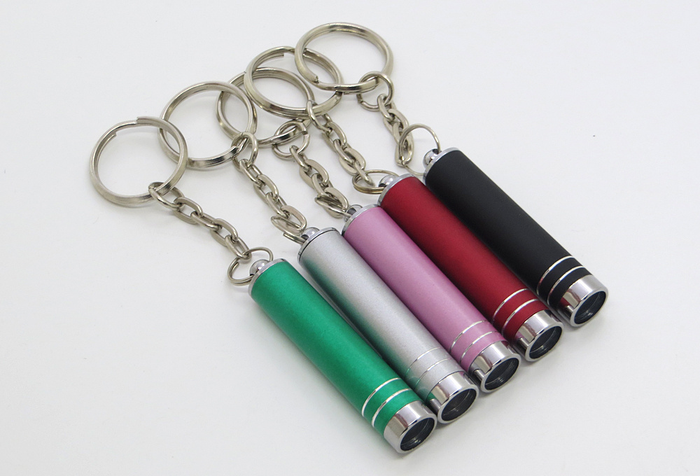 Creative Small Gifts Customized Souvenirs UV Flashlight With Keychain