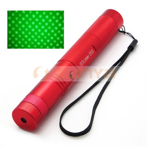 3mW Laser 303 Pointer Adjustable Focus Burning Match Laser Pointer Pen Green Safe Key With Battery And Charger