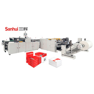 Automatic jumbo paper cutting machine A3 A4 paper size roll to sheet cutting and packing machine