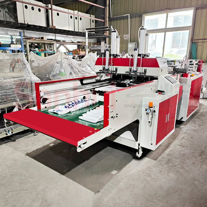 Polythene used plastic shopping fruit nylon bag making machine automatic PE biodegradable T-shirt carry bag making machine