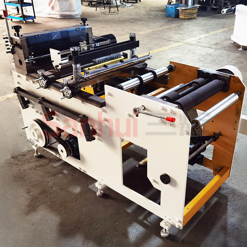 automatic 500 times/min Label Roll Cutting Machine Vinyl Film Cutter Machine Film Roll To Sheet Cutter