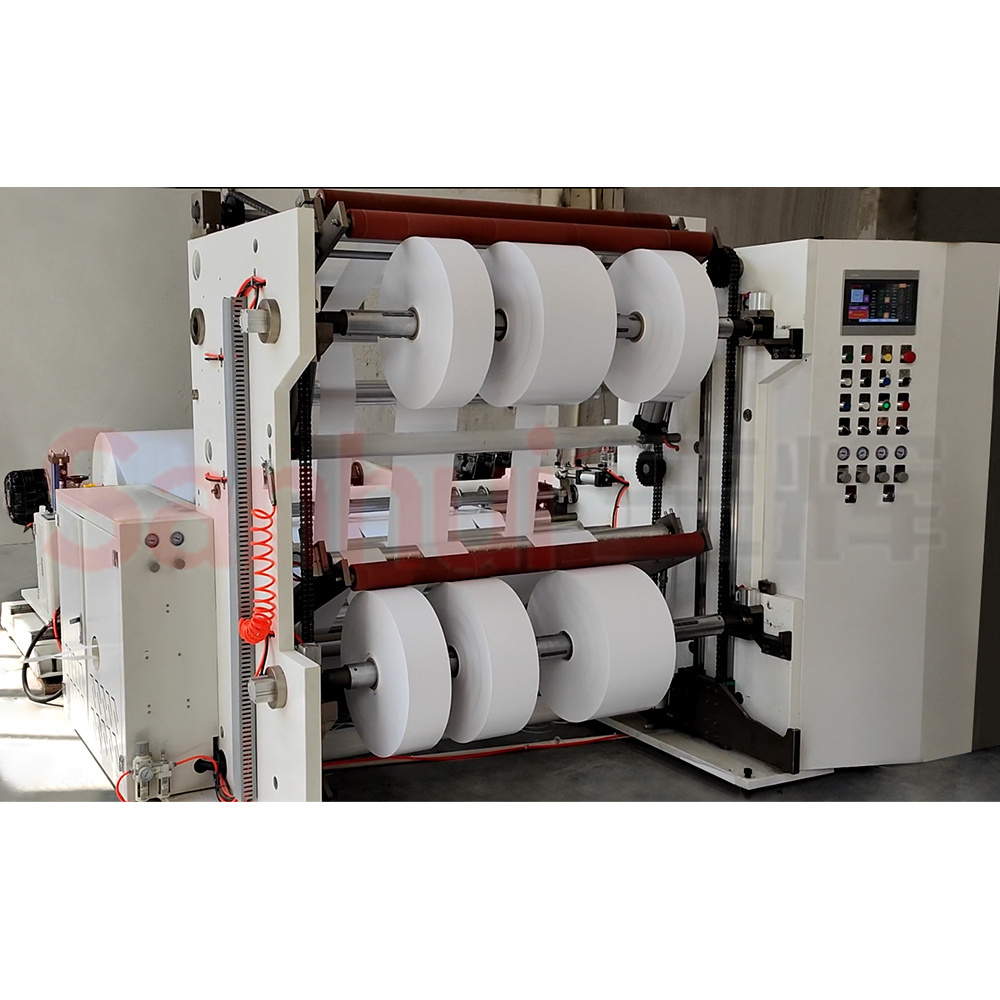 automatic jumbo Filter Paper Roll Slitting Machine Paper Cutting Machine For Cigarette Filter Manufacturer