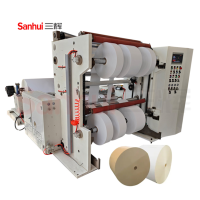 automatic jumbo Filter Paper Roll Slitting Machine Paper Cutting Machine For Cigarette Filter Manufacturer