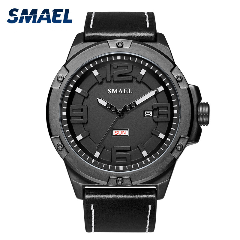 SMAEL  1313 Stainless Steel Back Alloy Luxury Smart Digital Watches Mens