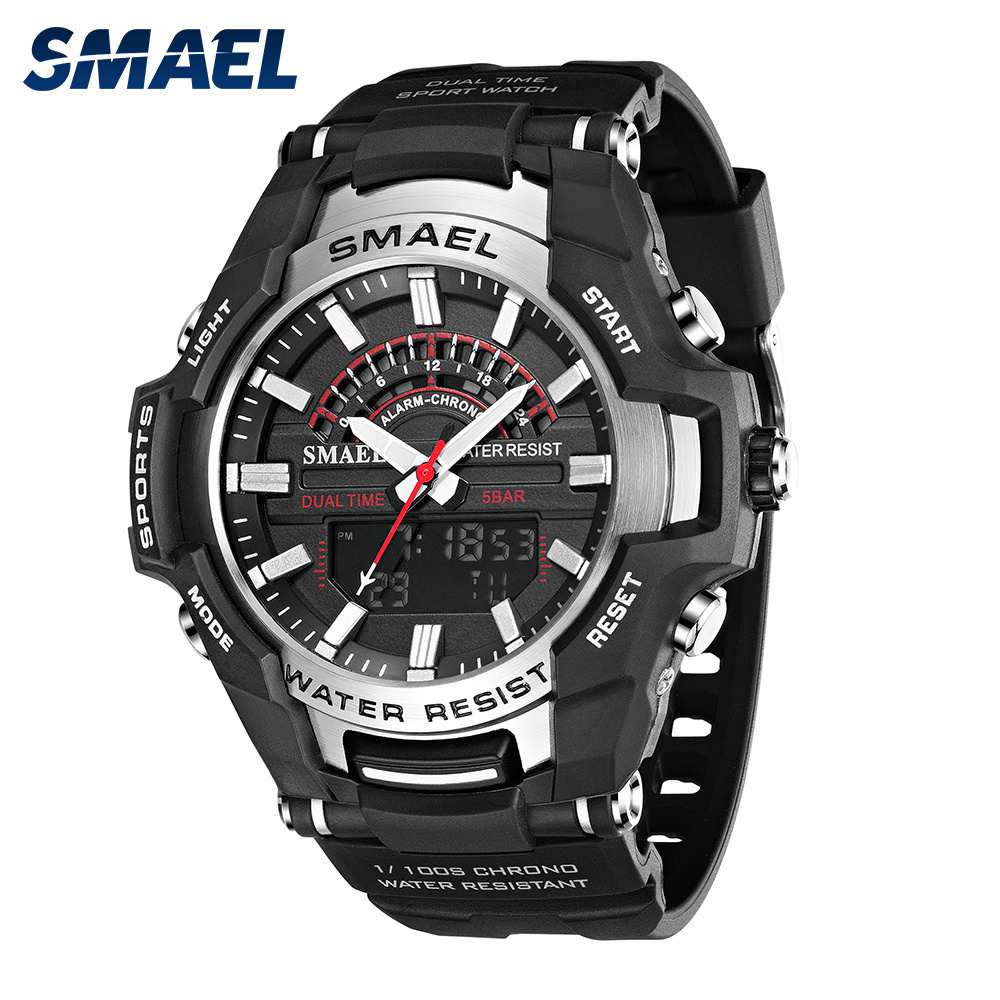 Mens watches with low price 8028 SMAEL watch waterproof analog digital lighter watch men