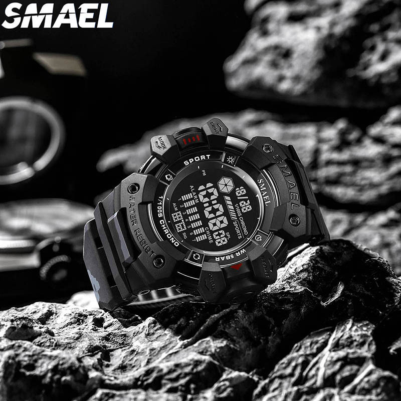 SMAEL Original factory classic black camouflage digital watch wristwatch cheap digital watch men 8050MC