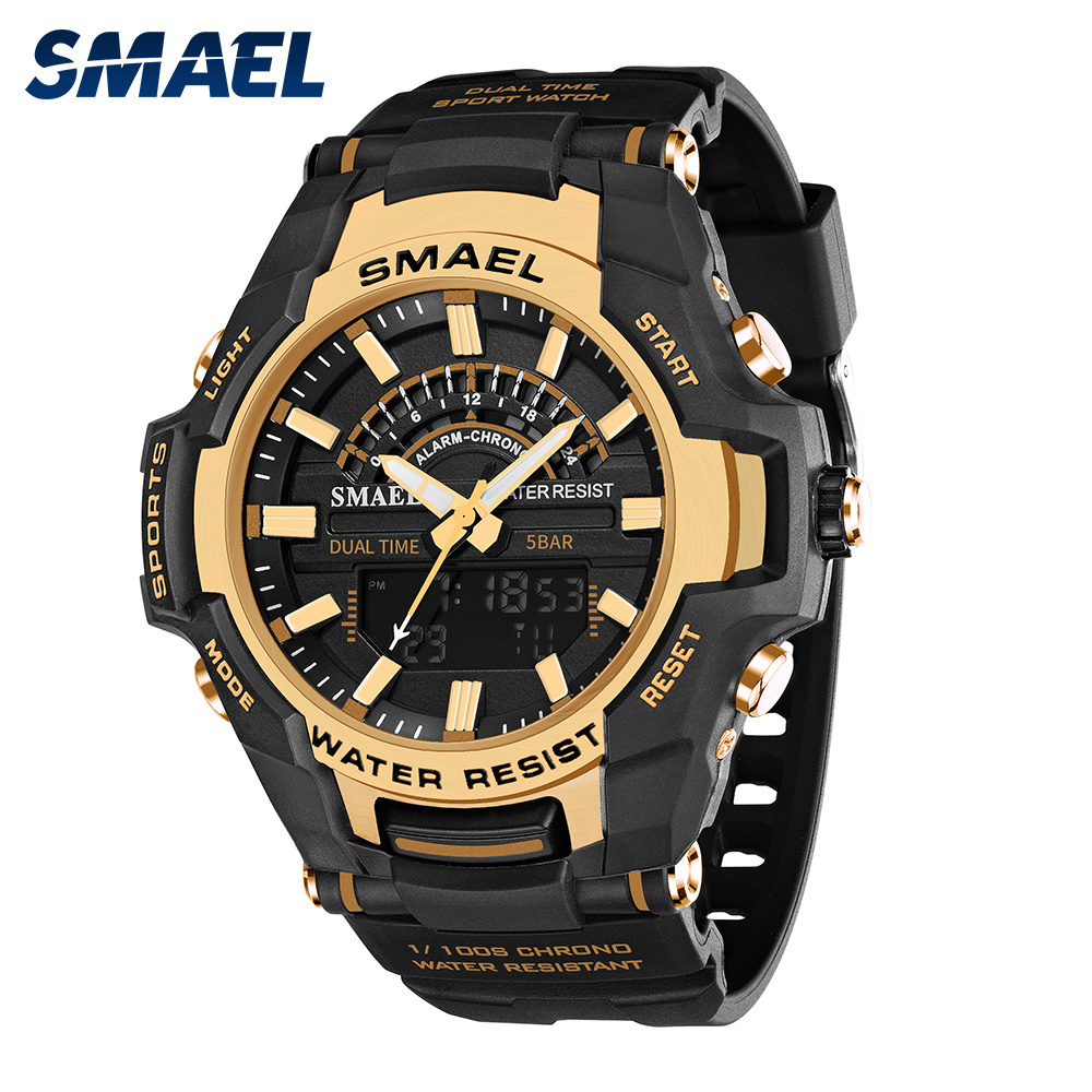 Mens watches with low price 8028 SMAEL watch waterproof analog digital lighter watch men