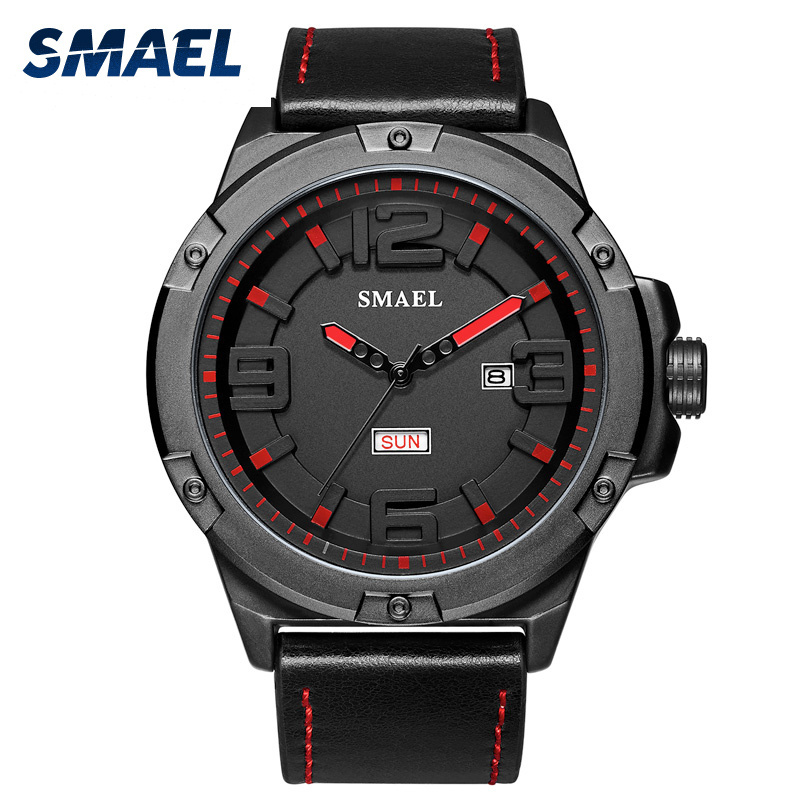 SMAEL  1313 Stainless Steel Back Alloy Luxury Smart Digital Watches Mens