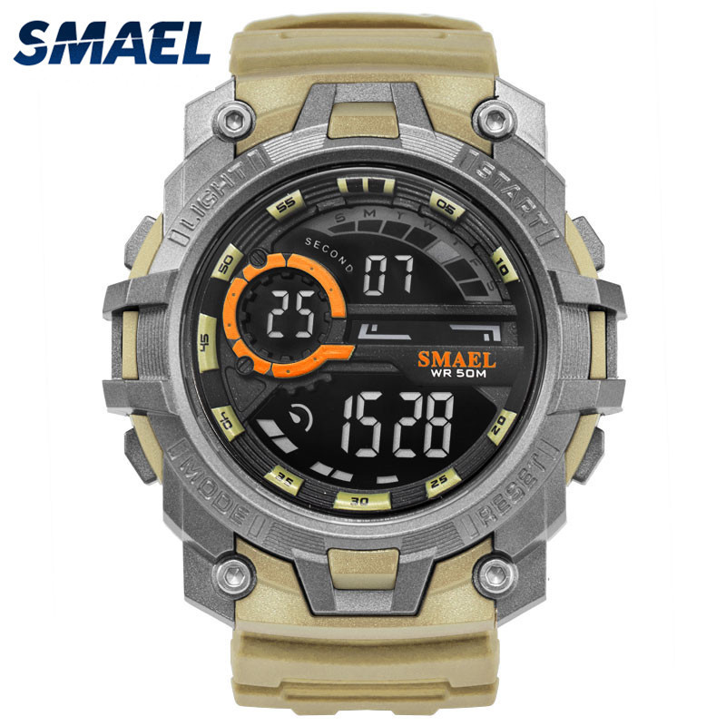 SMAEL 1701 hand watch man plastic strap quart electronic movement sport style men wrist watch