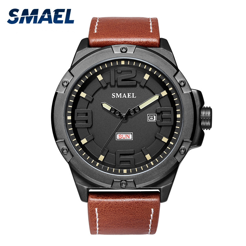 SMAEL  1313 Stainless Steel Back Alloy Luxury Smart Digital Watches Mens