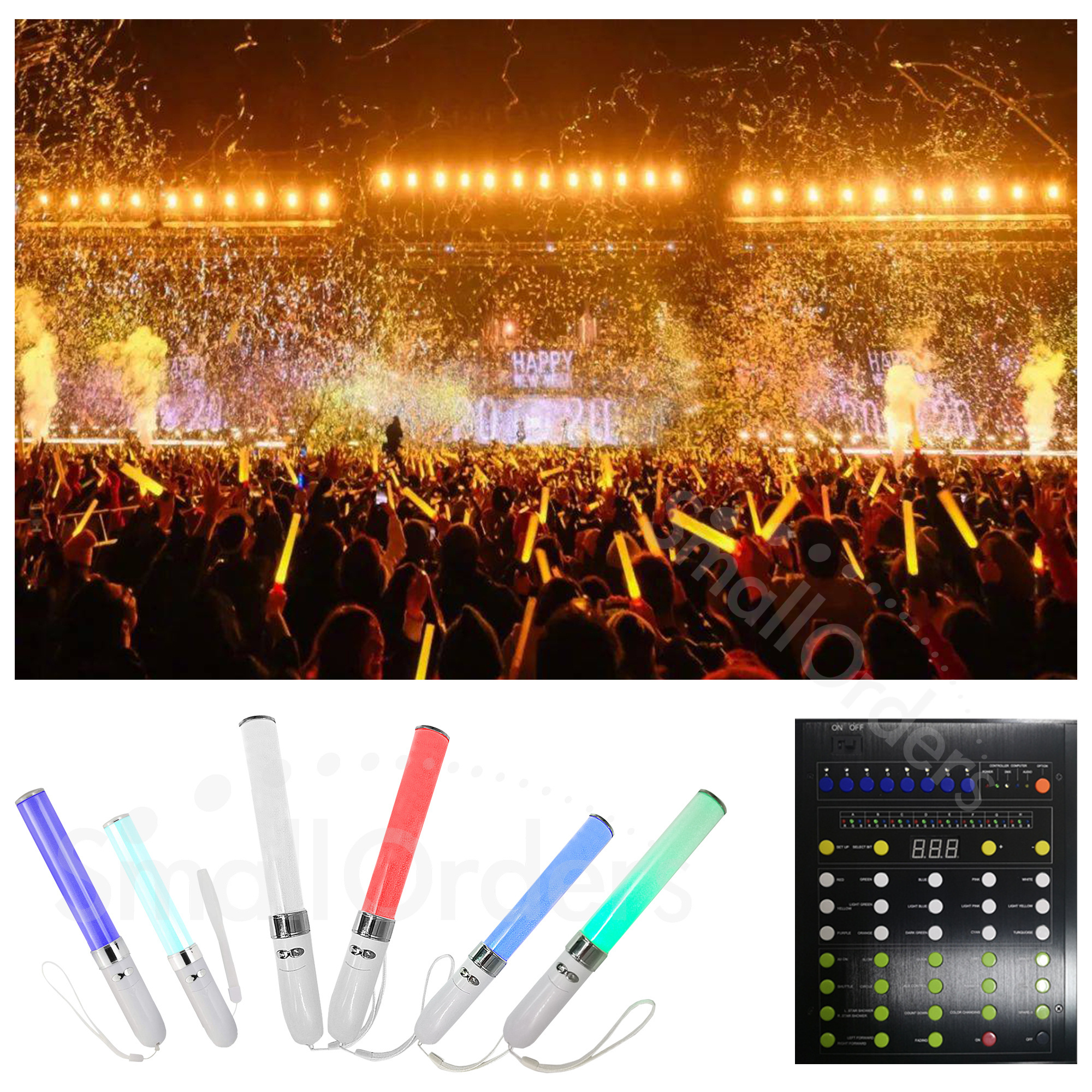 Wholesale sublimation blanks custom logo promotional party supplies props led lights light foam led light glow stick sticks led