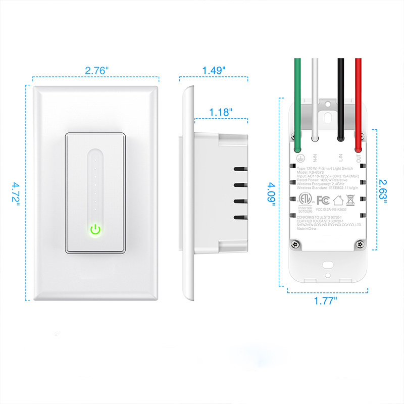 push button small size  zigbee  remote control  wifi smart dimmer switch electrical light switch