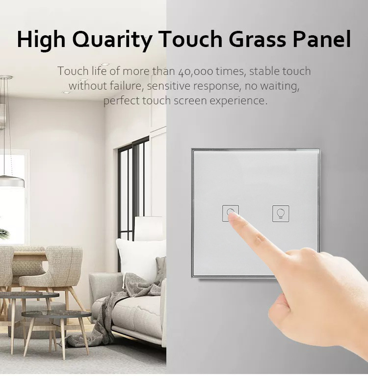 1/2/3 Gang Touch Smart Wifi Dimmer Wall Socket And Switch Electric Motion Sensor Light Switches For Home