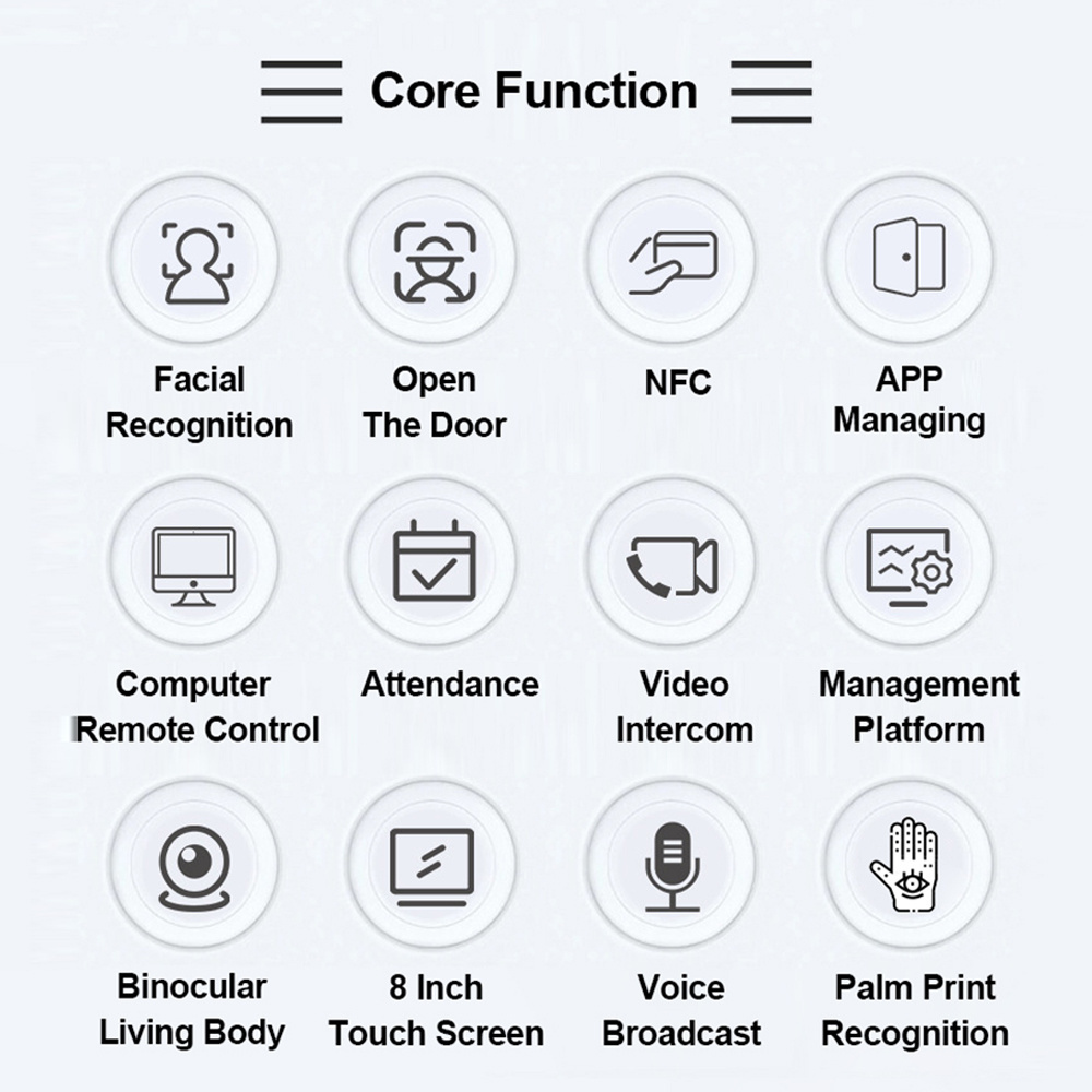 Door Entry Access Control System Oem Biometric Palm Vein Face Facial Recognition Module With Nfc Android Linux Motherboard Panel