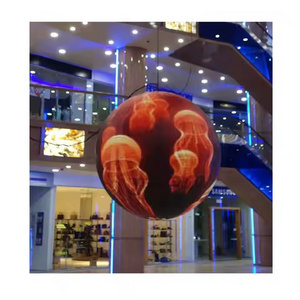 Full Color Led Screen Display Custom Hanging P2.5 Led Ball Display Video Round Lantern Spherical Transparent Led Display Factory