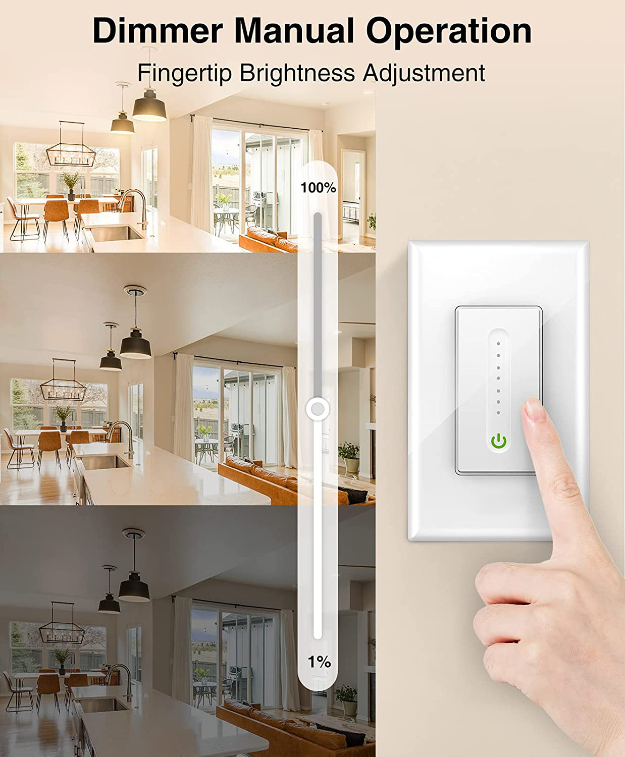 home wall tuya  etl us standard dimmer light switch electrical apagadores inteligentes wifi 3way smart dimmable switch no neutro