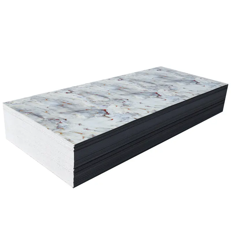 Europe Hot Sale Waterproof Grey PVC Wall Panel Marble LookFor Shower Wall Panel & Bathroom Wall Cladding Interior Deco