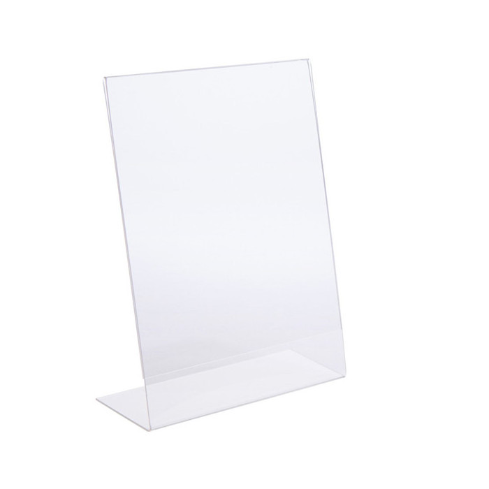 L shape clear A4 A5 A6 acrylic display stand sign holder menu holder